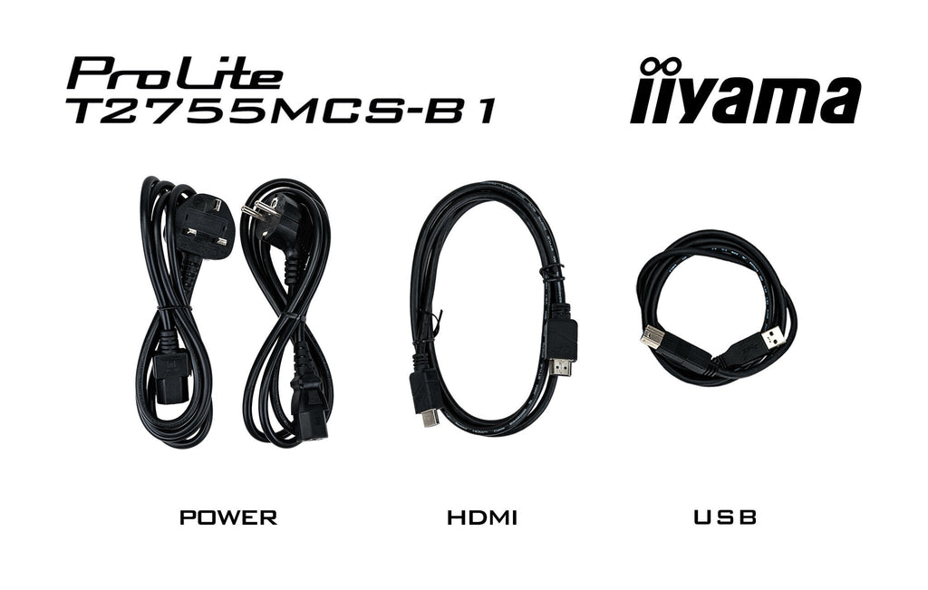 iiyama ProLite T2755MSC-B1 - 68.6 cm (27") - 1920 x 1080 pixels Full HD LED Touchscreen Tabletop Monitor