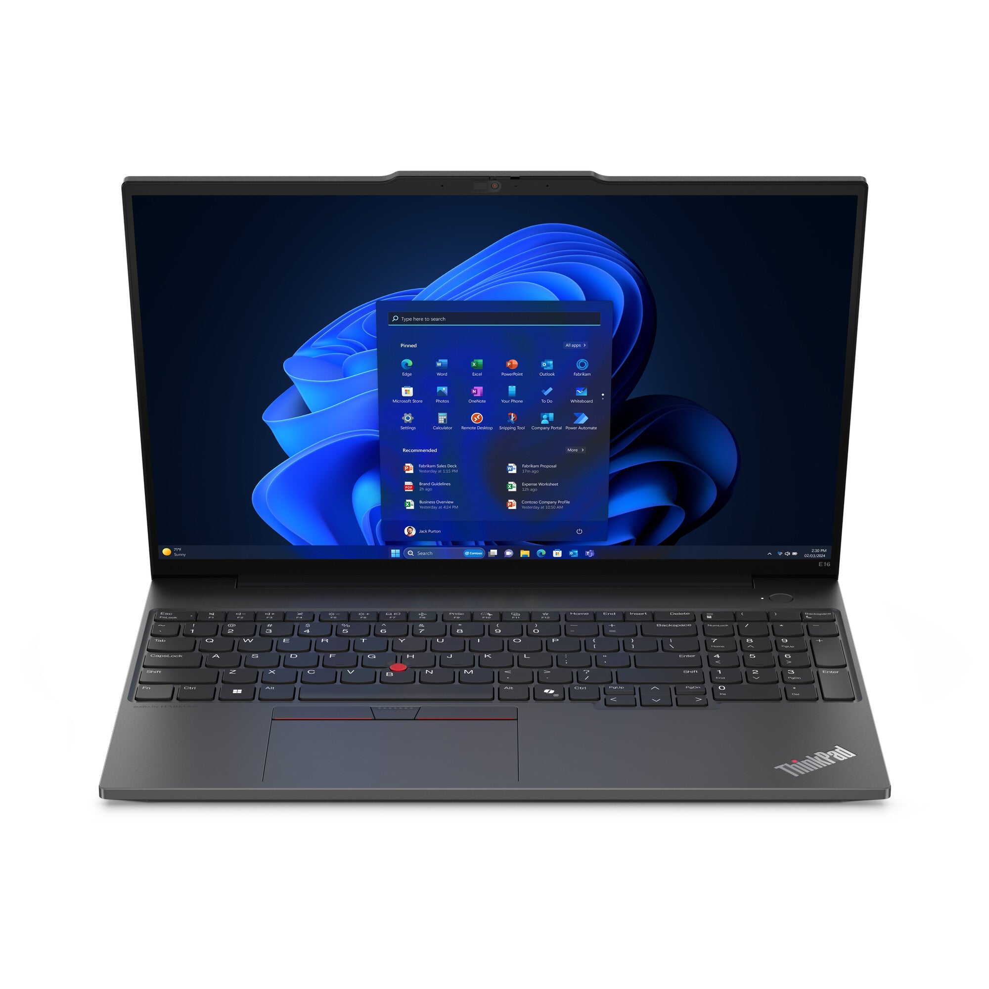 Lenovo ThinkPad E16 Laptop - 40.6 cm (16") - AMD Ryzen™ 5 7535HS - 16 GB DDR5-SDRAM - 256 GB SSD - Wi-Fi 6E - Windows 11 Pro - Black