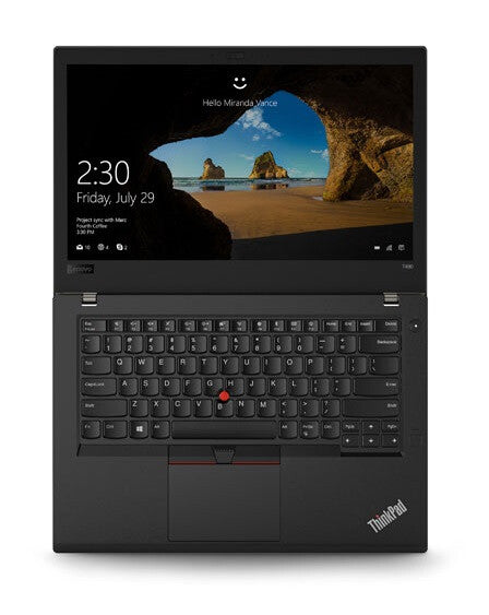 Lenovo ThinkPad T480 Laptop - 35.6 cm (14") - Intel® Core™ i5-8350U - 16 GB DDR4-SDRAM - 256 GB SSD - Wi-Fi 5 - Windows 10 Pro - Black - Refurbished