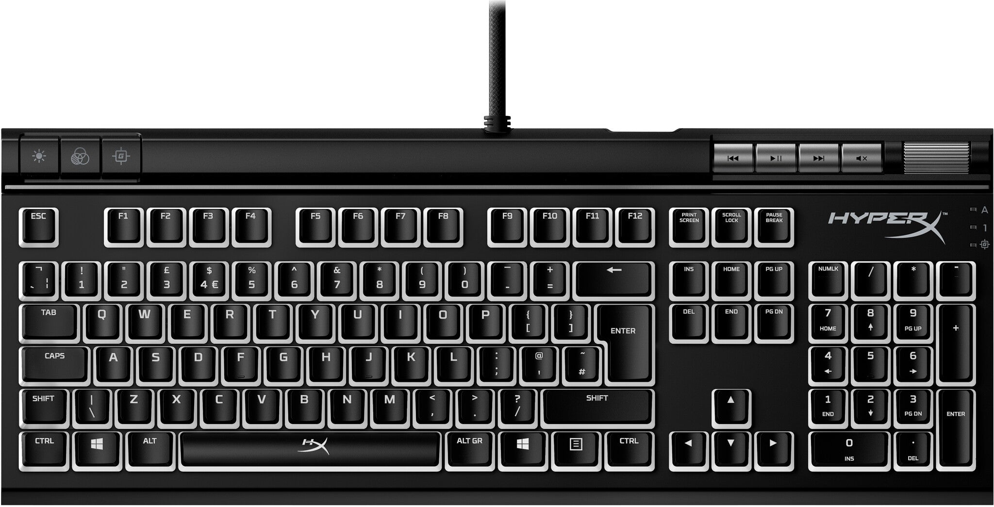 HyperX Alloy Elite 2 - USB Wired RGB Mechanical Gaming Keyboard in Black (QWERTY UK)