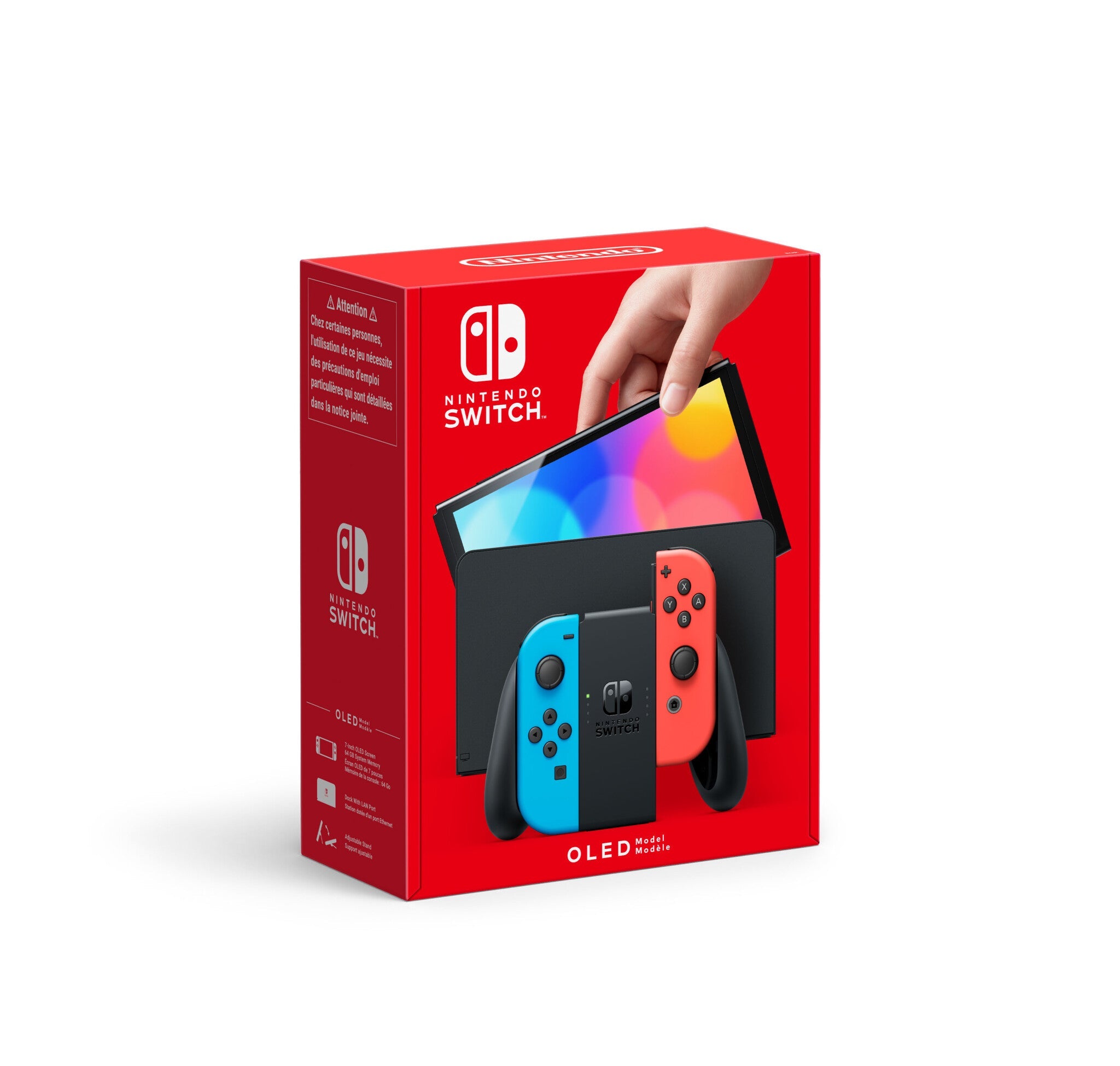 Nintendo Switch (OLED Model) - 64 GB - Neon Red / Blue