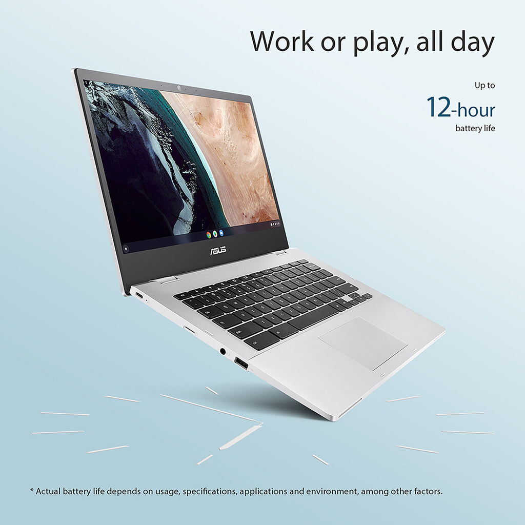 ASUS Chromebook - 35.6 cm (14") - Intel® Pentium® Silver N6000 - 4 GB LPDDR4x-SDRAM - 128 GB eMMC - Wi-Fi 6 - ChromeOS - Silver