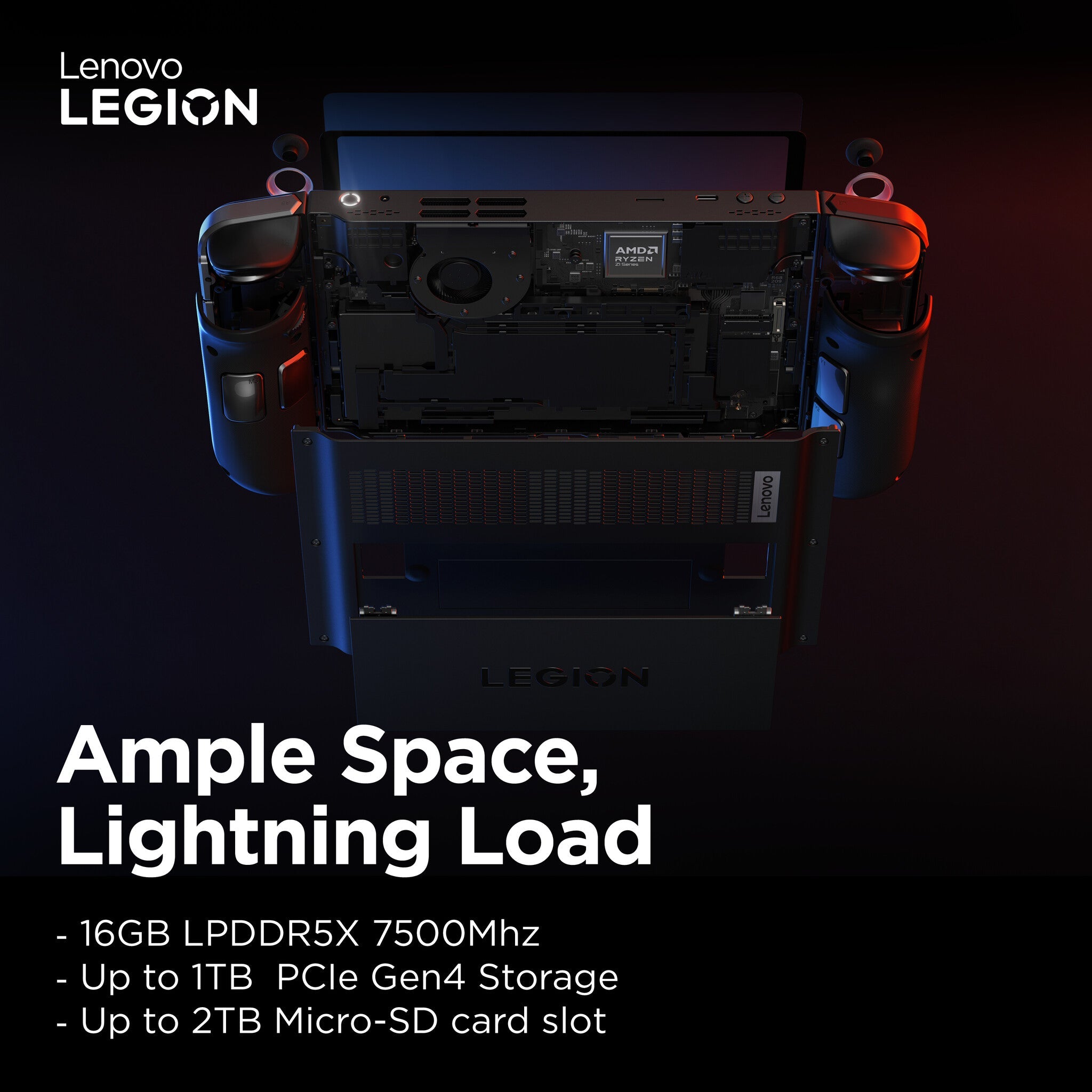Lenovo Legion Go -  22.4 cm (8.8") - 512 GB - Portable game console in Black