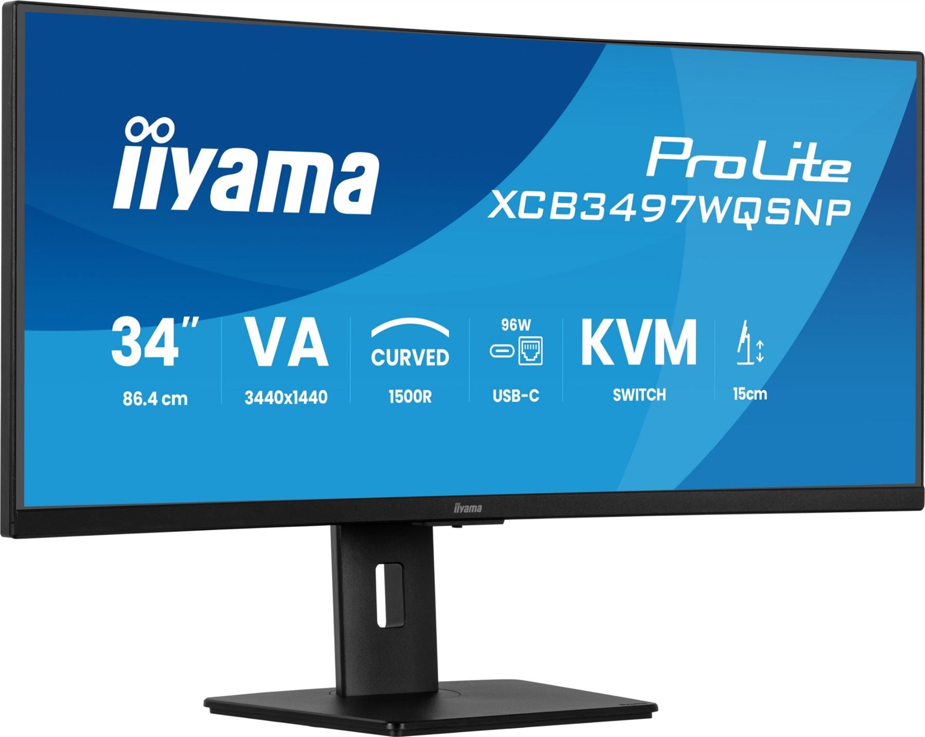iiyama ProLite XCB3497WQSNP-B1 - 86.4 cm (34") - 3440 x 1440 pixels UltraWide QHD LED Monitor