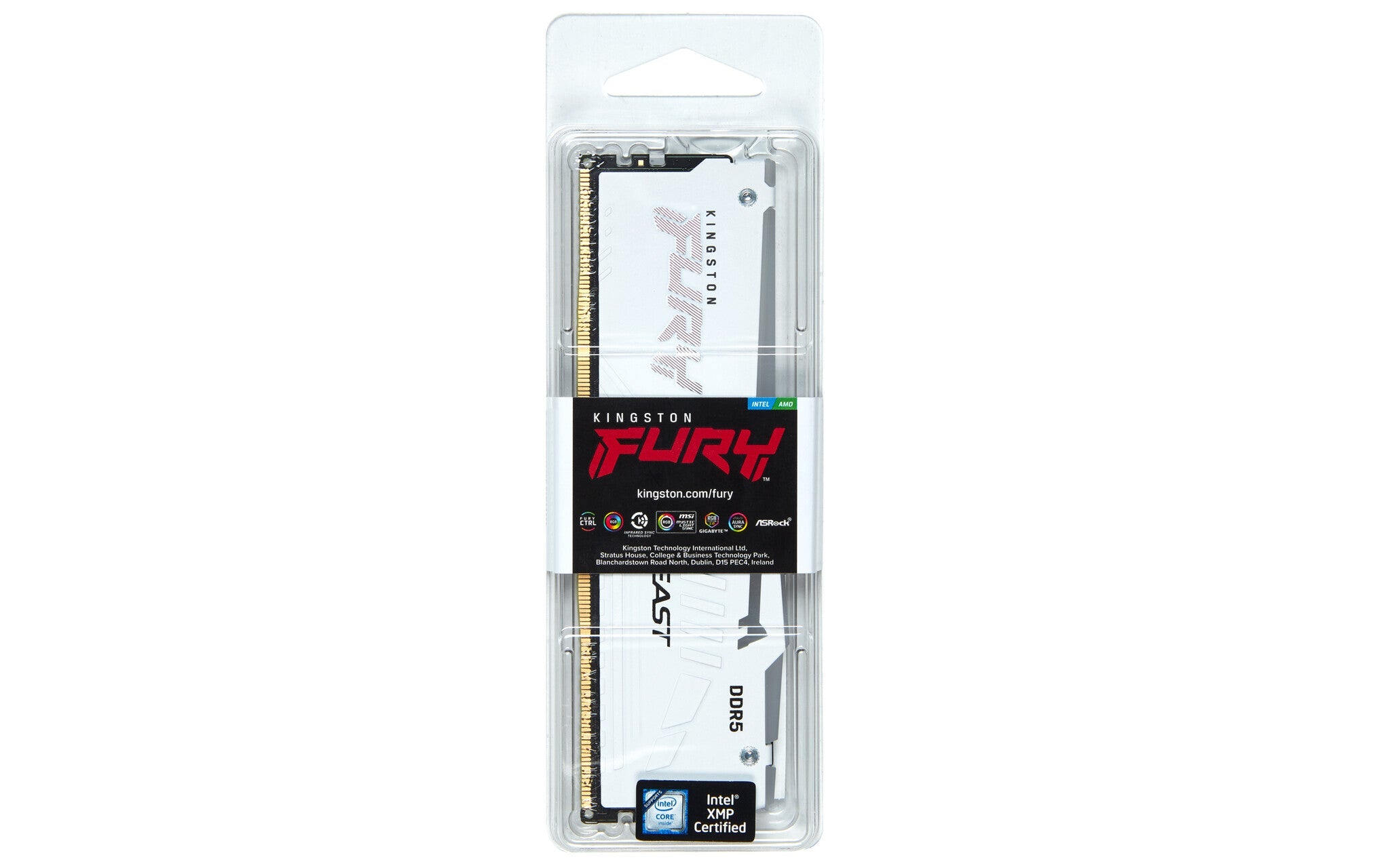 Kingston Technology FURY Beast - 16 GB 1 x 16 GB DDR5 6000MT/s memory module in White