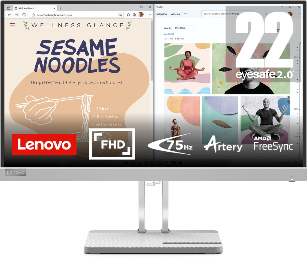 Lenovo L22E-40 - 54.6 cm (21.5") - 1920 x 1080 pixels FHD LCD Monitor