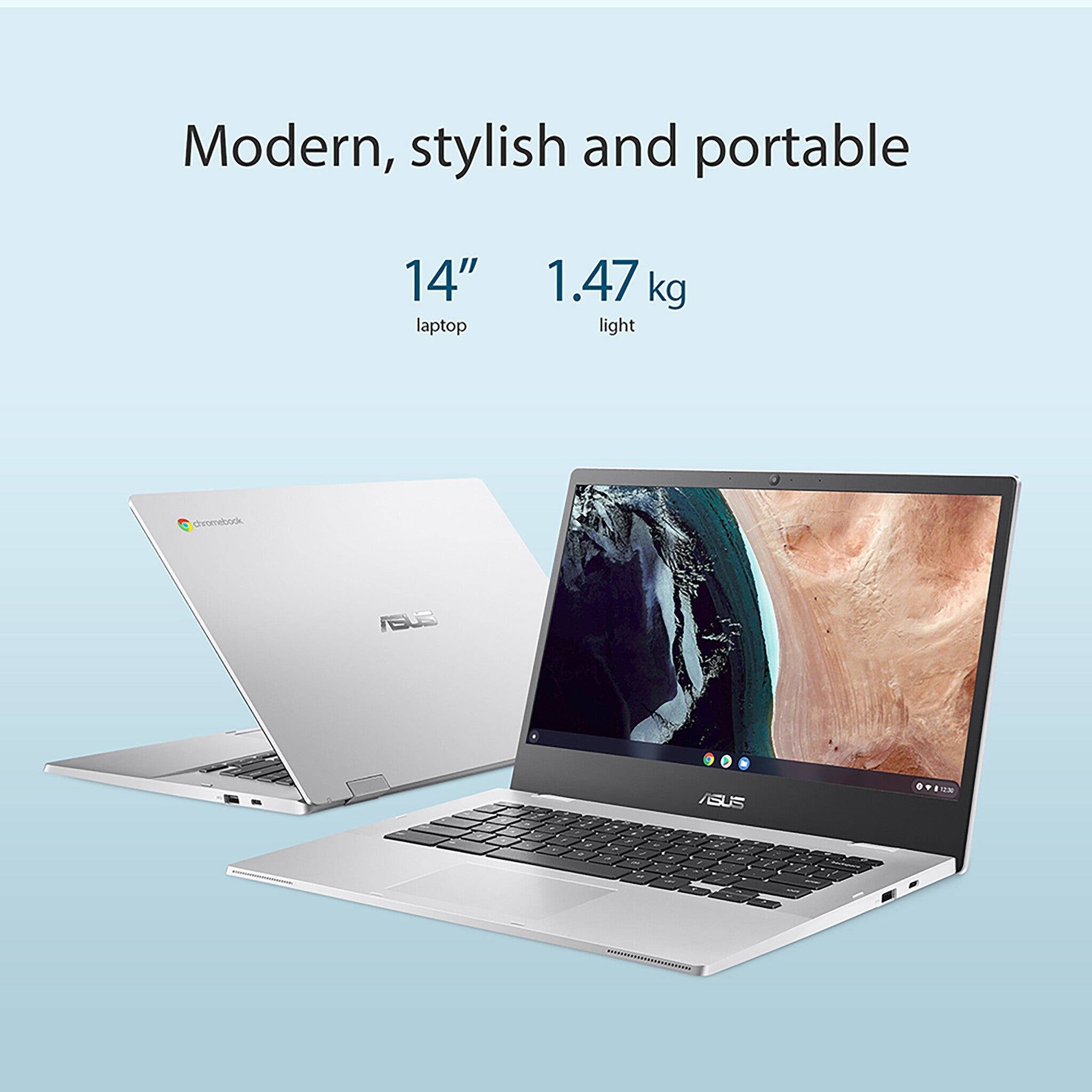 ASUS Chromebook - 35.6 cm (14") - Intel® Pentium® Silver N6000 - 4 GB LPDDR4x-SDRAM - 128 GB eMMC - Wi-Fi 6 - ChromeOS - Silver