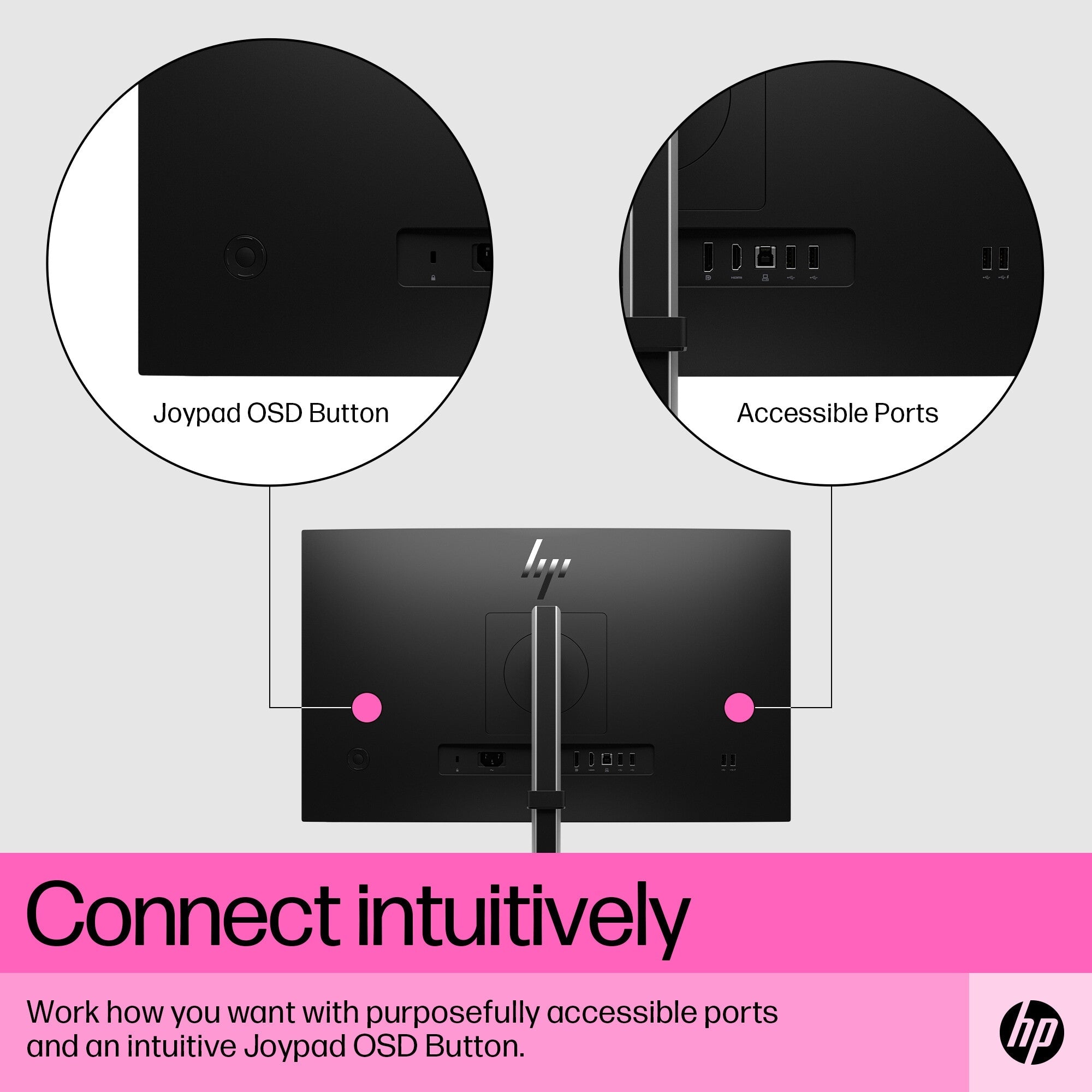 HP E24T G5 - 60.5 cm (23.8") - 1920 x 1080 pixels Full HD Touchscreen Monitor