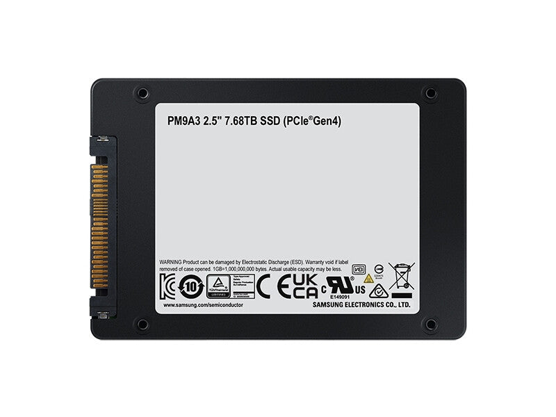 Samsung PM9A3 - PCI Express 4.0 NVMe V-NAND TLC 2.5" SSD - 7.68 TB