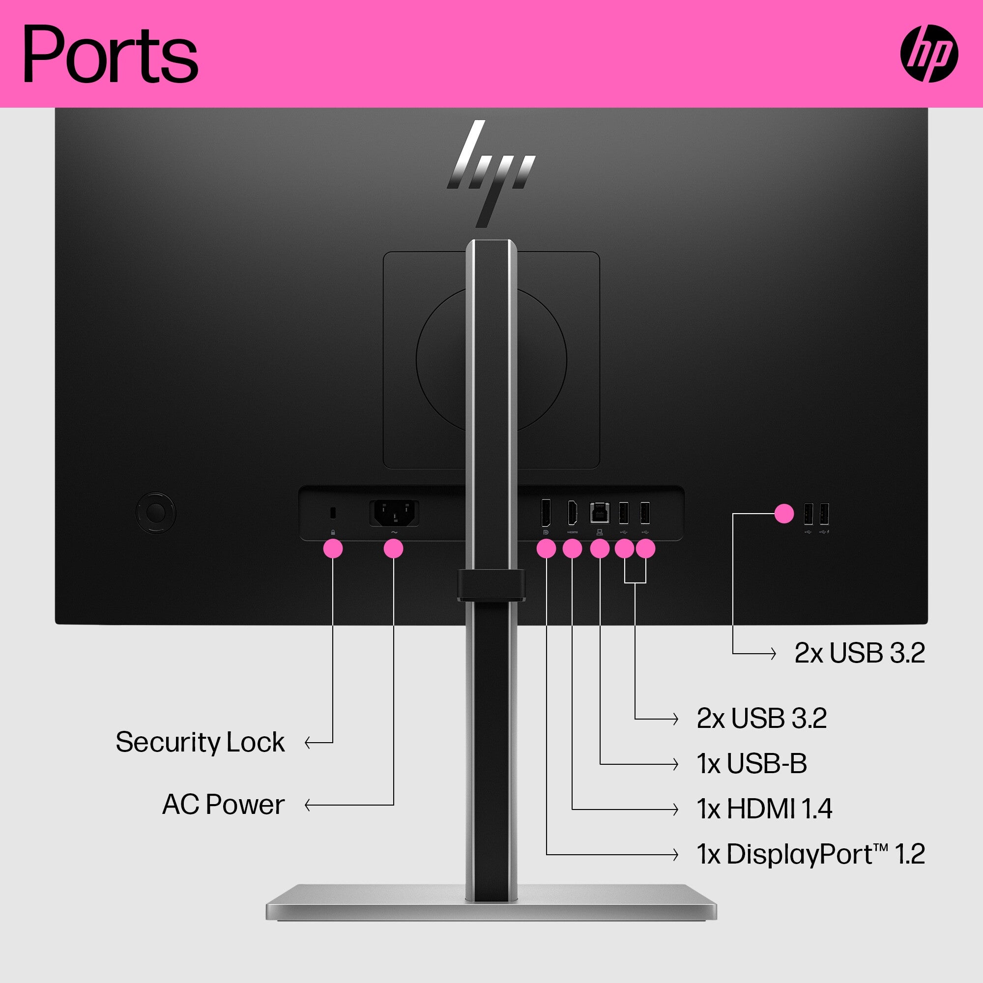 HP E24T G5 - 60.5 cm (23.8") - 1920 x 1080 pixels Full HD Touchscreen Monitor