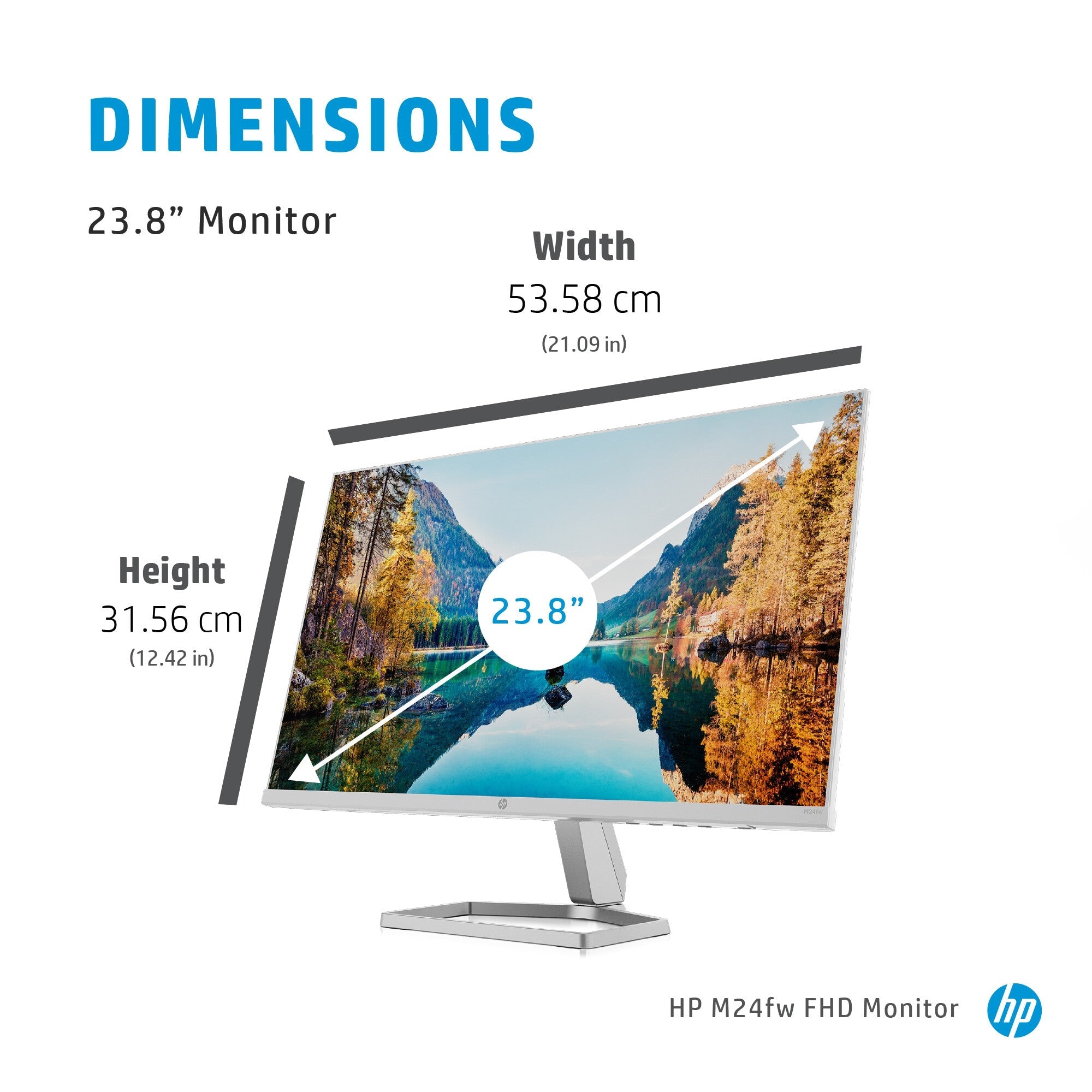 HP M24FW - 60.5 cm (23.8") - 1920 x 1080 pixels Full HD LED Monitor