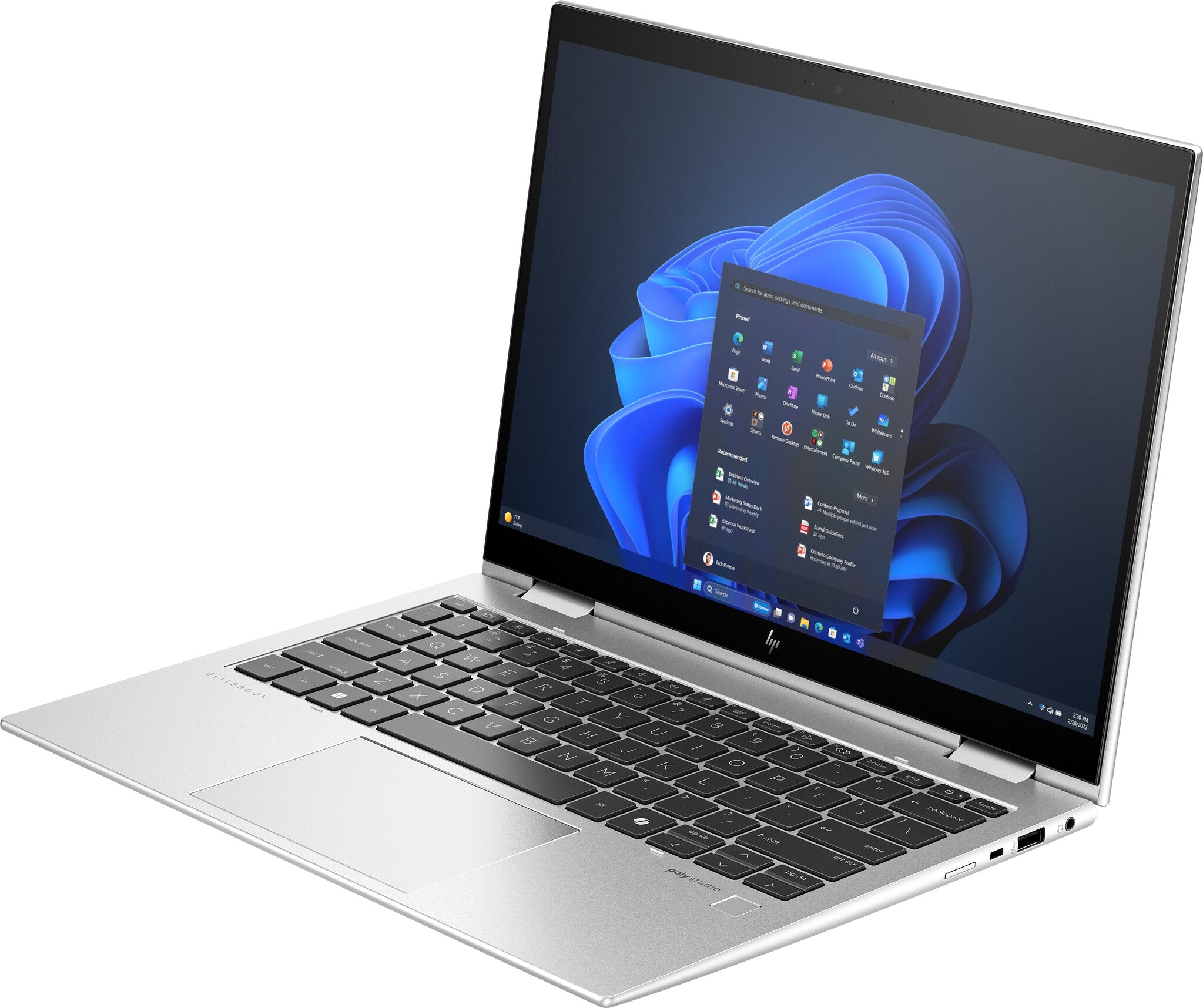 HP Elite x360 830 G11 Hybrid (2-in-1) - 33.8 cm (13.3") - Touchscreen - Intel Core Ultra 5 125U - 16 GB LPDDR5x-SDRAM - 512 GB SSD - Wi-Fi 6E - Windows 11 Pro - Silver