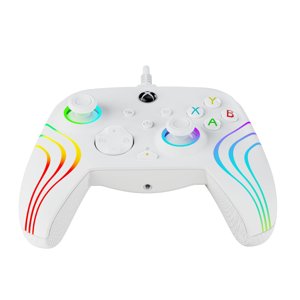 PDP Afterglow Wave - Wired Controller for PC / Xbox Series X|S in White
