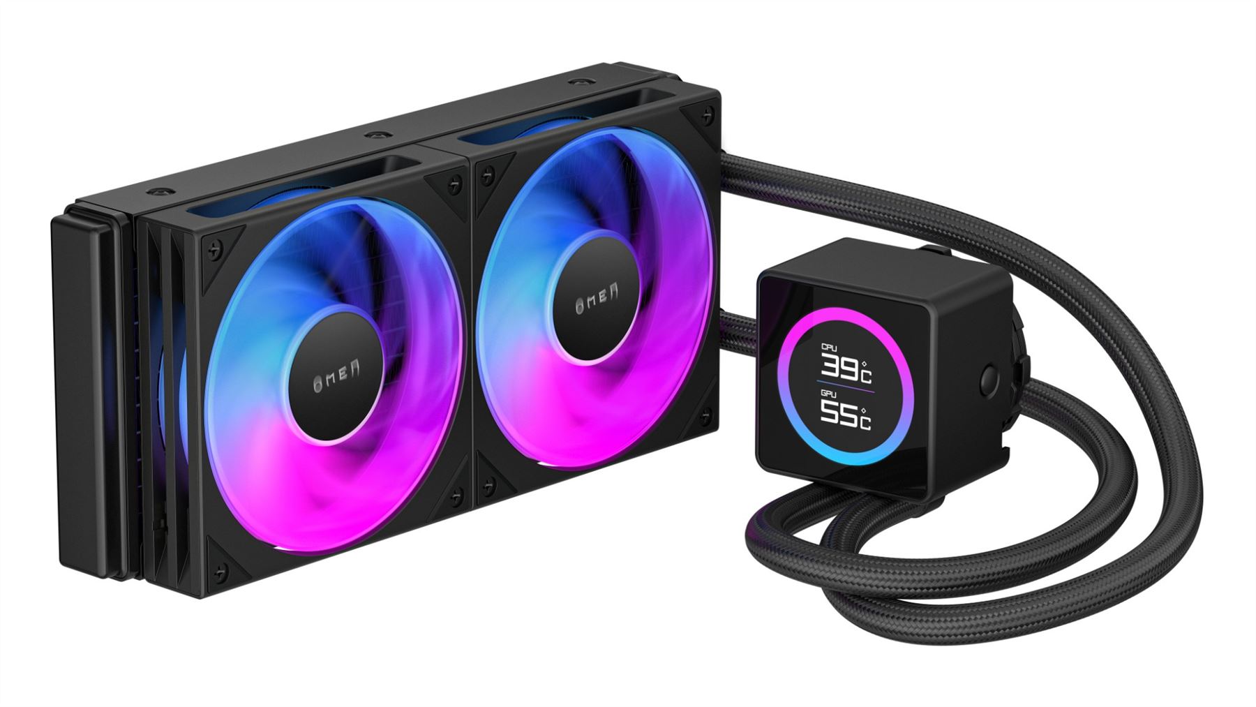 HP OMEN Modular 240mm LCD Liquid Cooler - Black