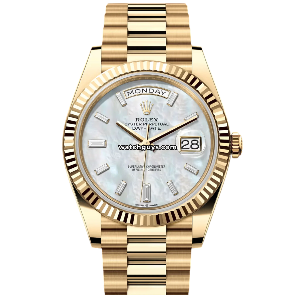 Rolex Day-Date 228238 White Mother of Pearl Diamond