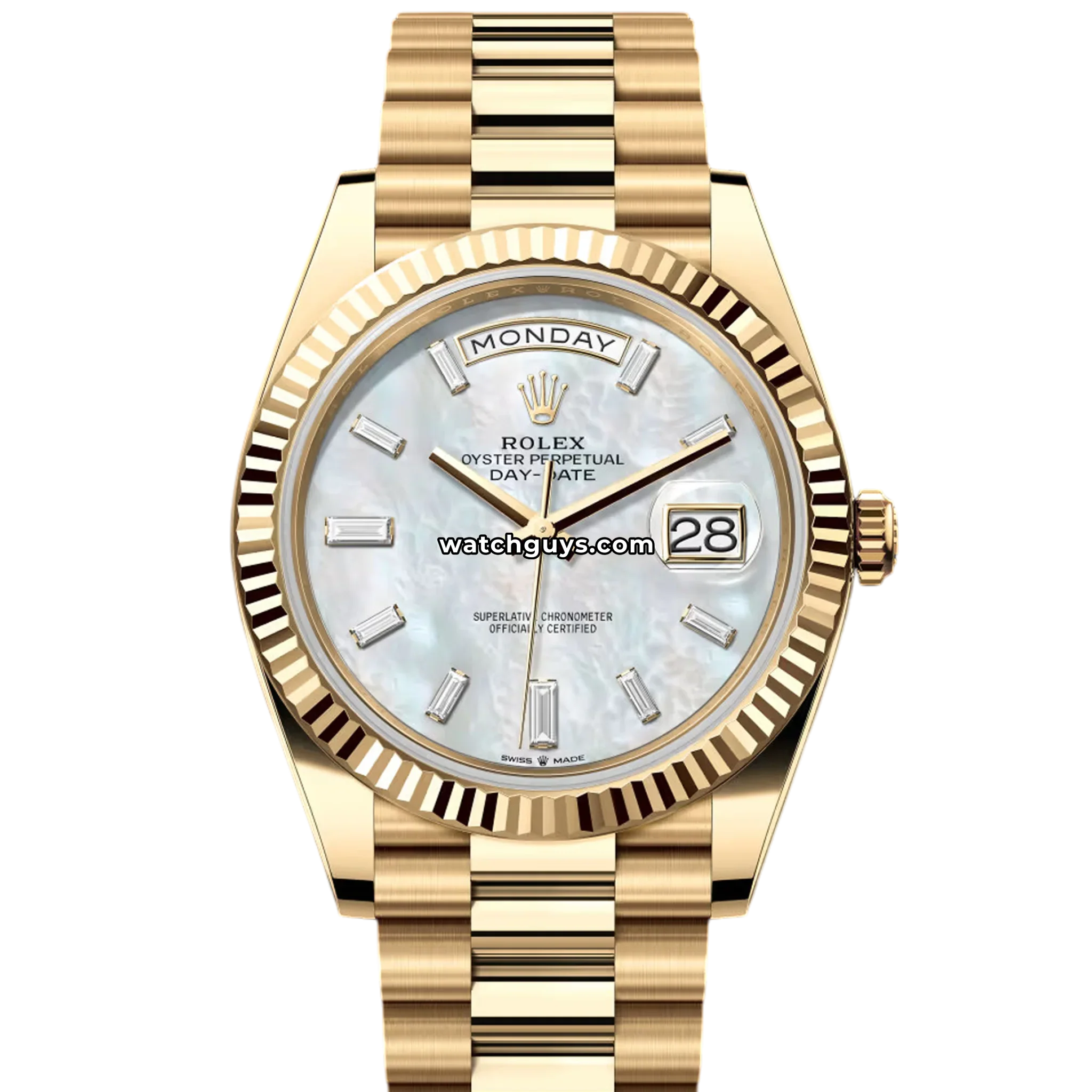 Rolex Day-Date 228238 White Mother of Pearl Diamond