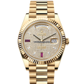 Rolex Day-Date 228238 Pave Diamond and Ruby