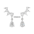 Pear Diamond Drop Earrings 18k White Gold