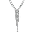 Pear Diamond Necklace 20.88 Carat TW 18k White Gold
