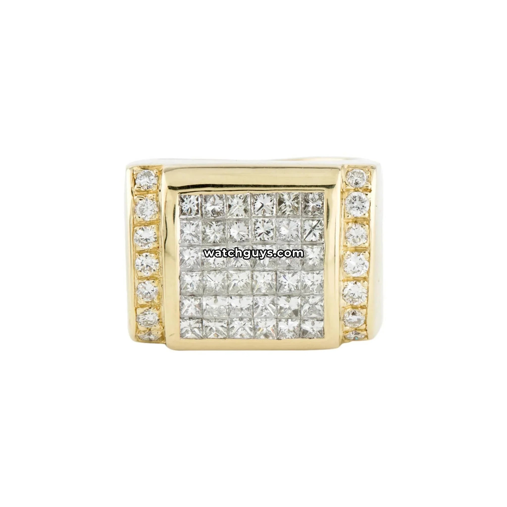 Princess Cut Diamond Ring 18K Yellow Gold