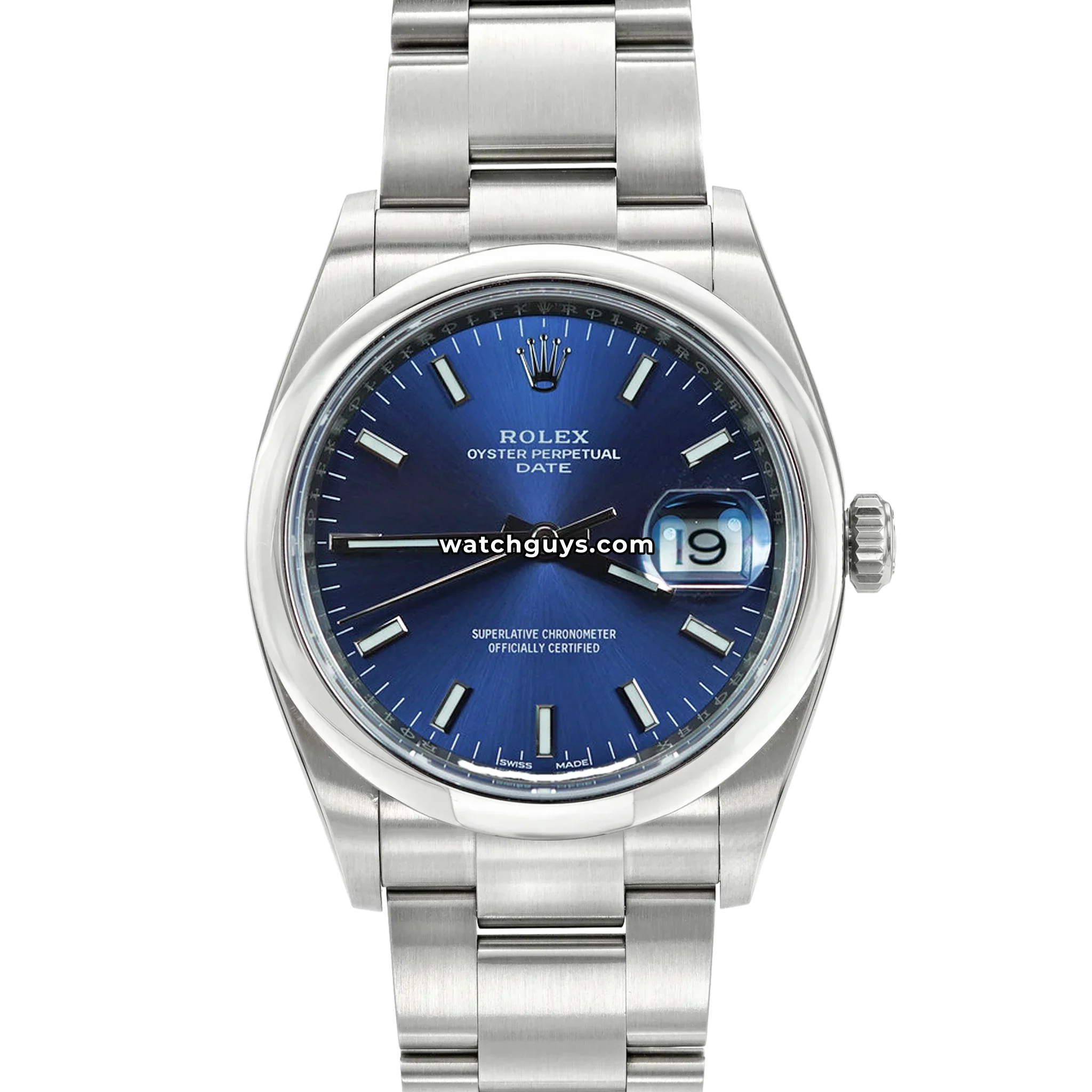 Rolex Date 115200 Blue Index Oyster