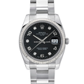 Rolex Datejust 115234 Black Arabic Diamond