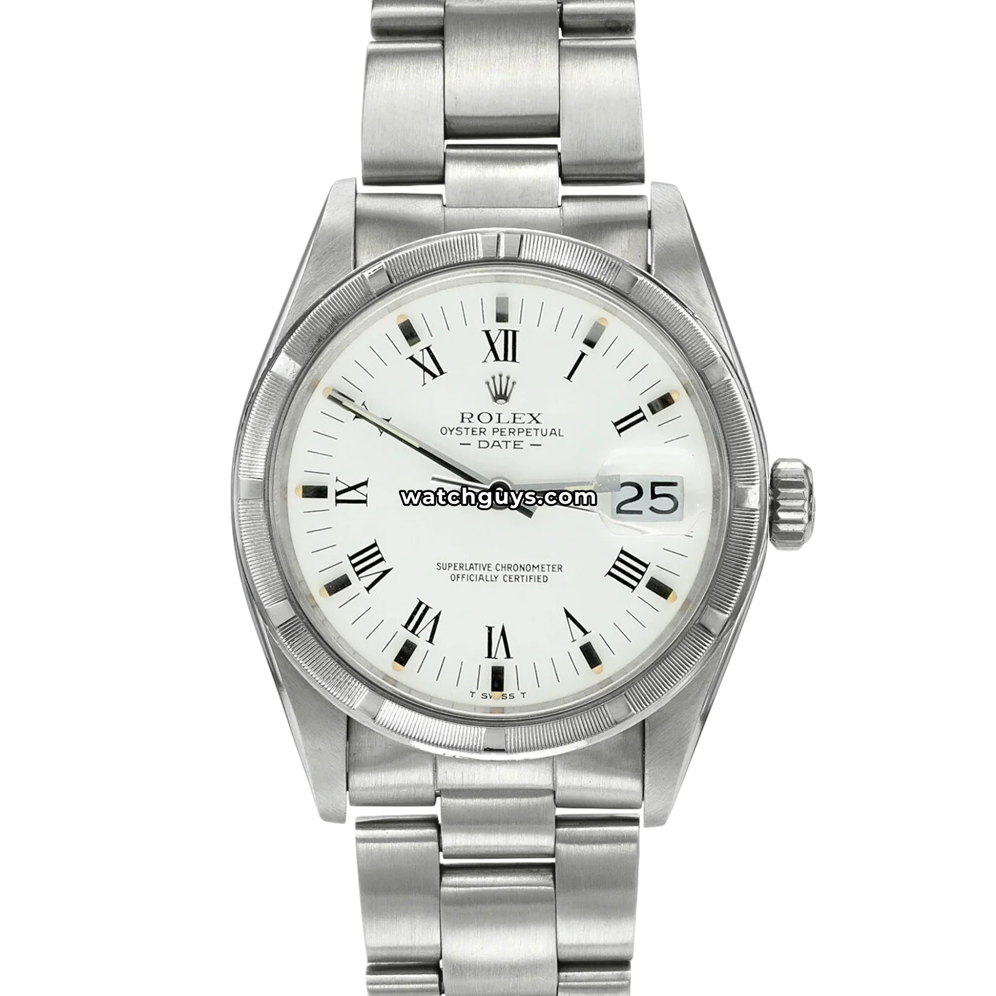 Rolex Date 15010 White Buckley Dial