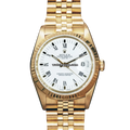 Rolex Date 15037 White Buckley Dial
