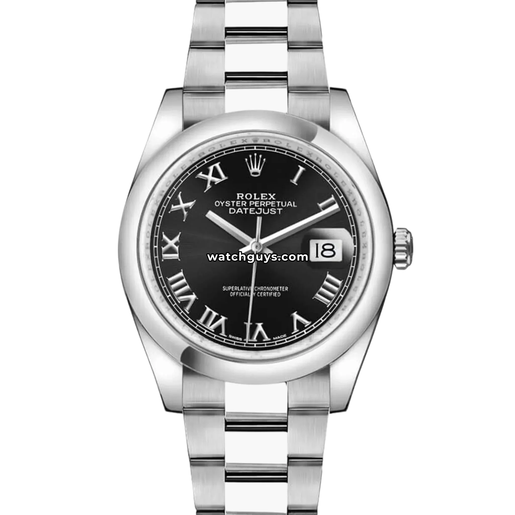 Rolex Datejust 116200 Black Roman Oyster