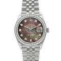 Rolex Datejust 116244 Black Mother of Pearl Diamond