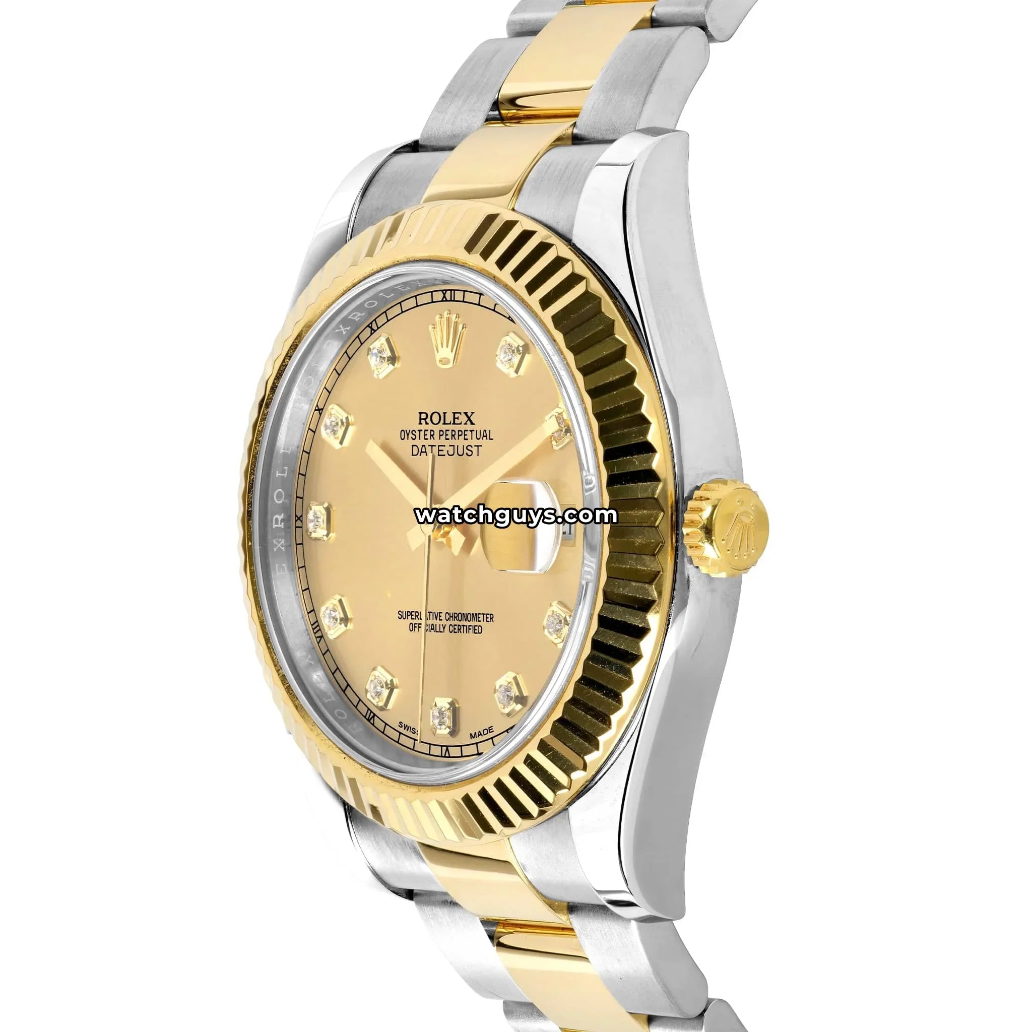 Rolex Datejust 116333 Champagne Diamond Dial