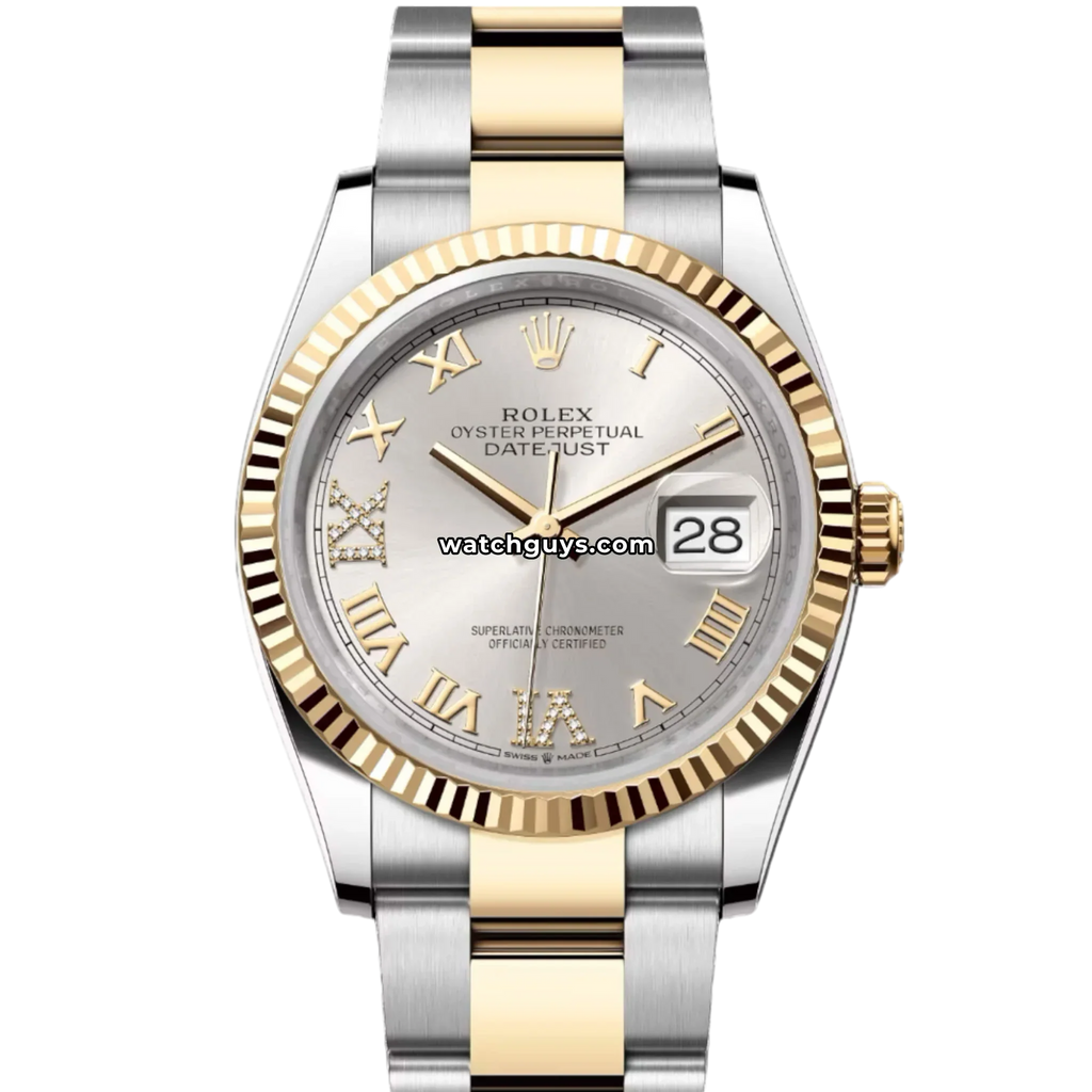 Rolex Datejust 126233 Silver Roman Oyster