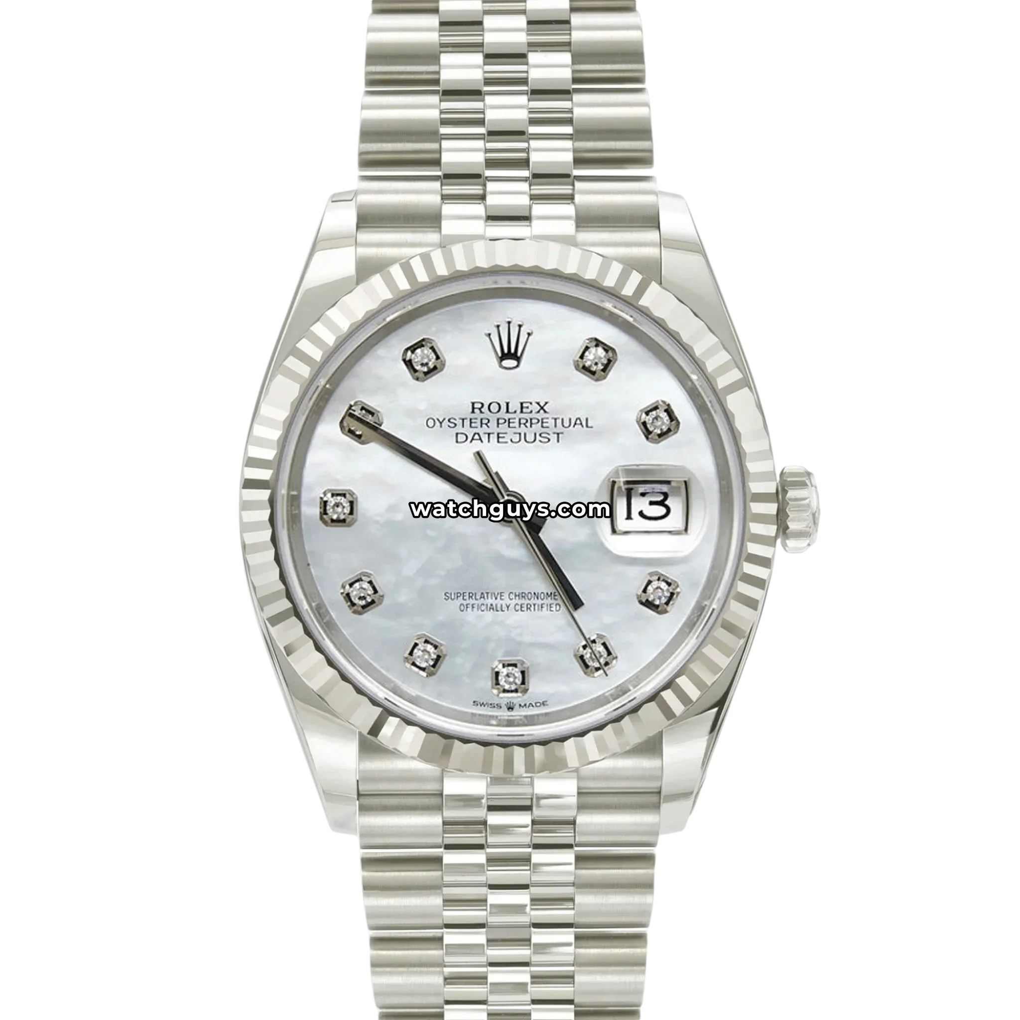 Rolex Datejust 126234 Mother of Pearl Diamond Jubilee
