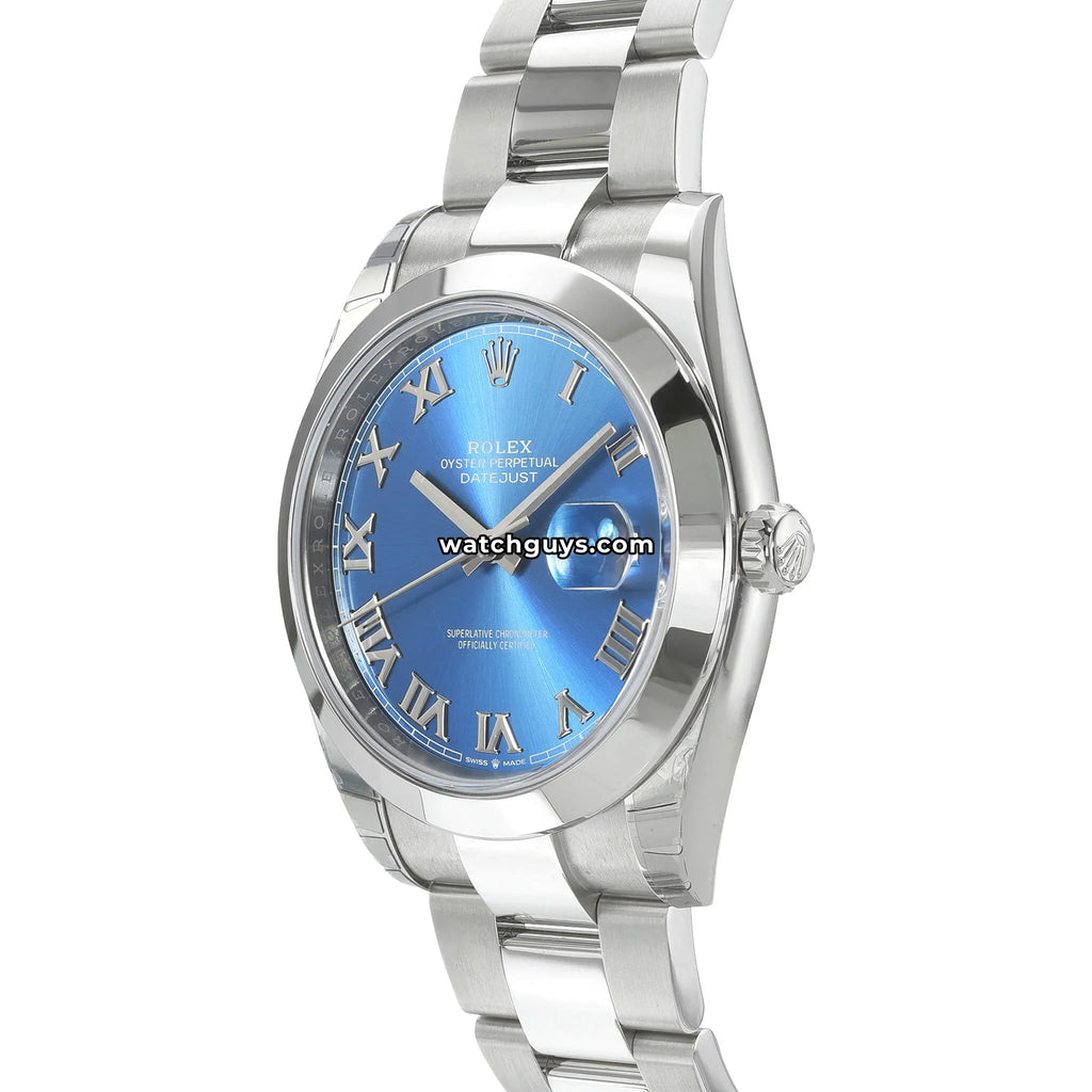 Rolex Datejust 126300 Azzurro Blue Roman Oyster