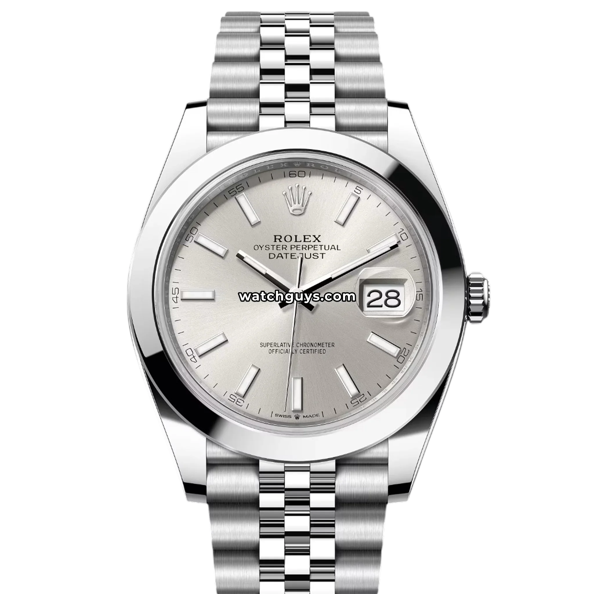 Rolex Datejust 126300 Silver Index Jubilee
