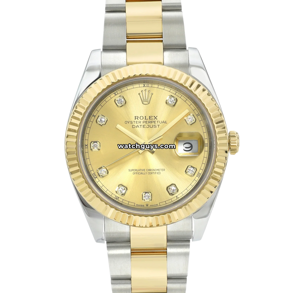 Rolex Datejust 126333 Champagne Diamond Oyster