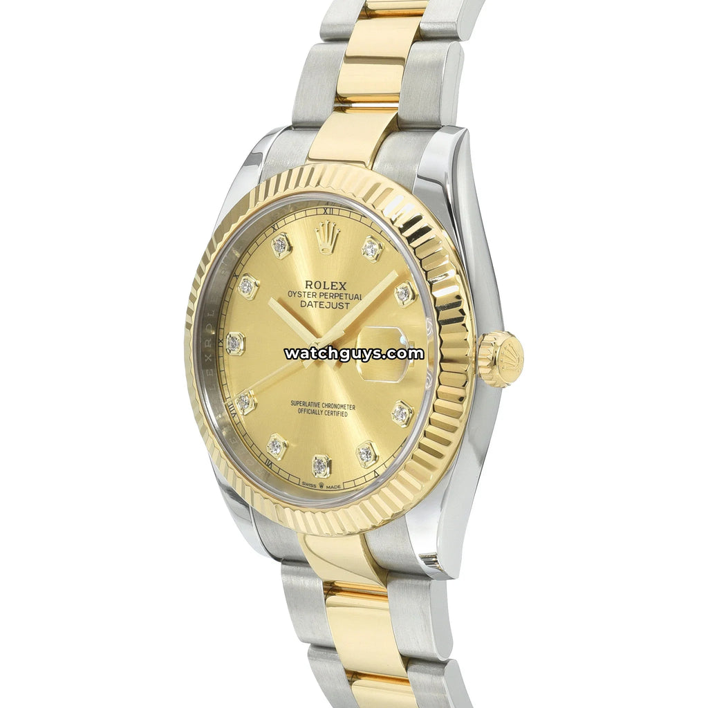 Rolex Datejust 126333 Champagne Diamond Oyster