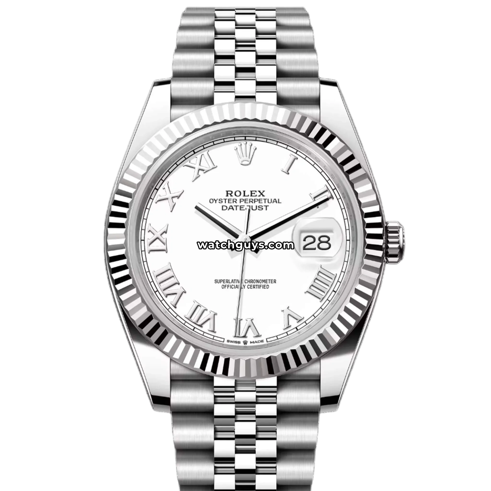 Rolex Datejust 126334 White Roman Jubilee