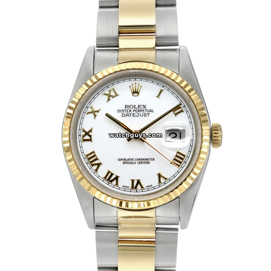 Rolex Datejust 16233 White Roman Oyster
