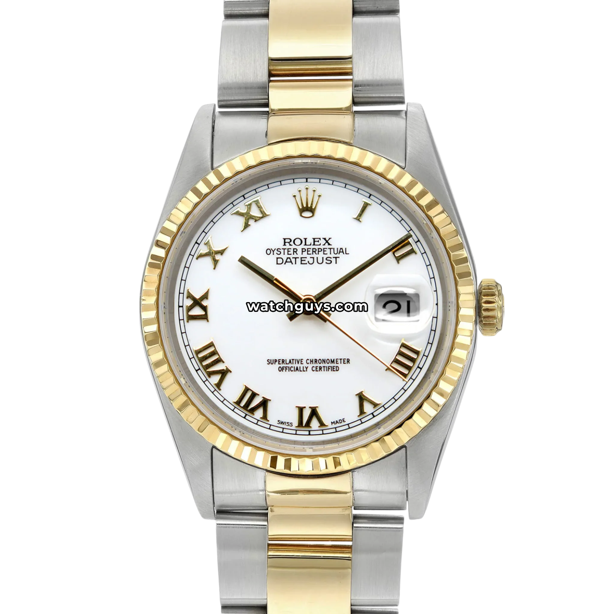 Rolex Datejust 16233 White Roman Oyster