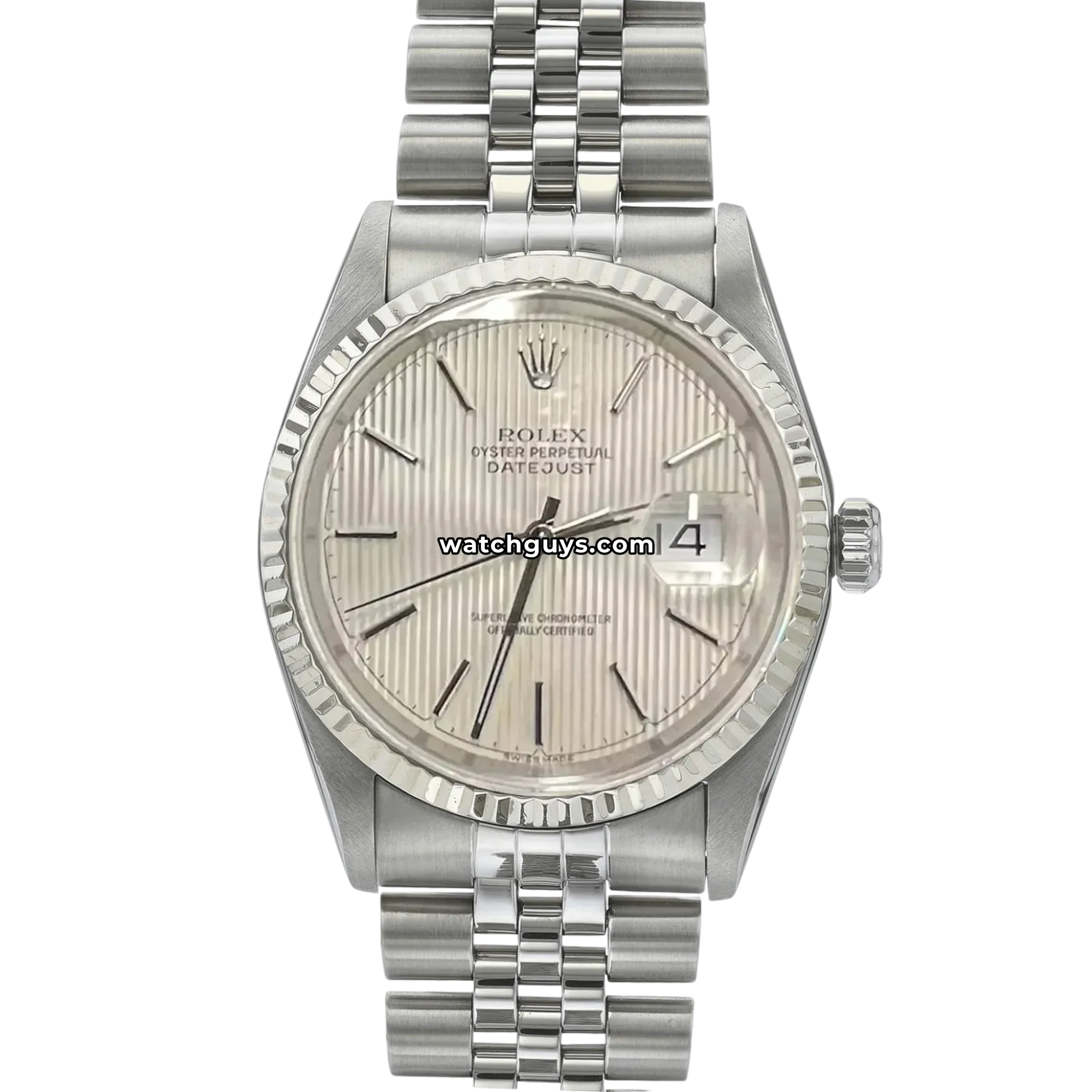 Rolex Datejust 16234 Silver Tapestry Dial