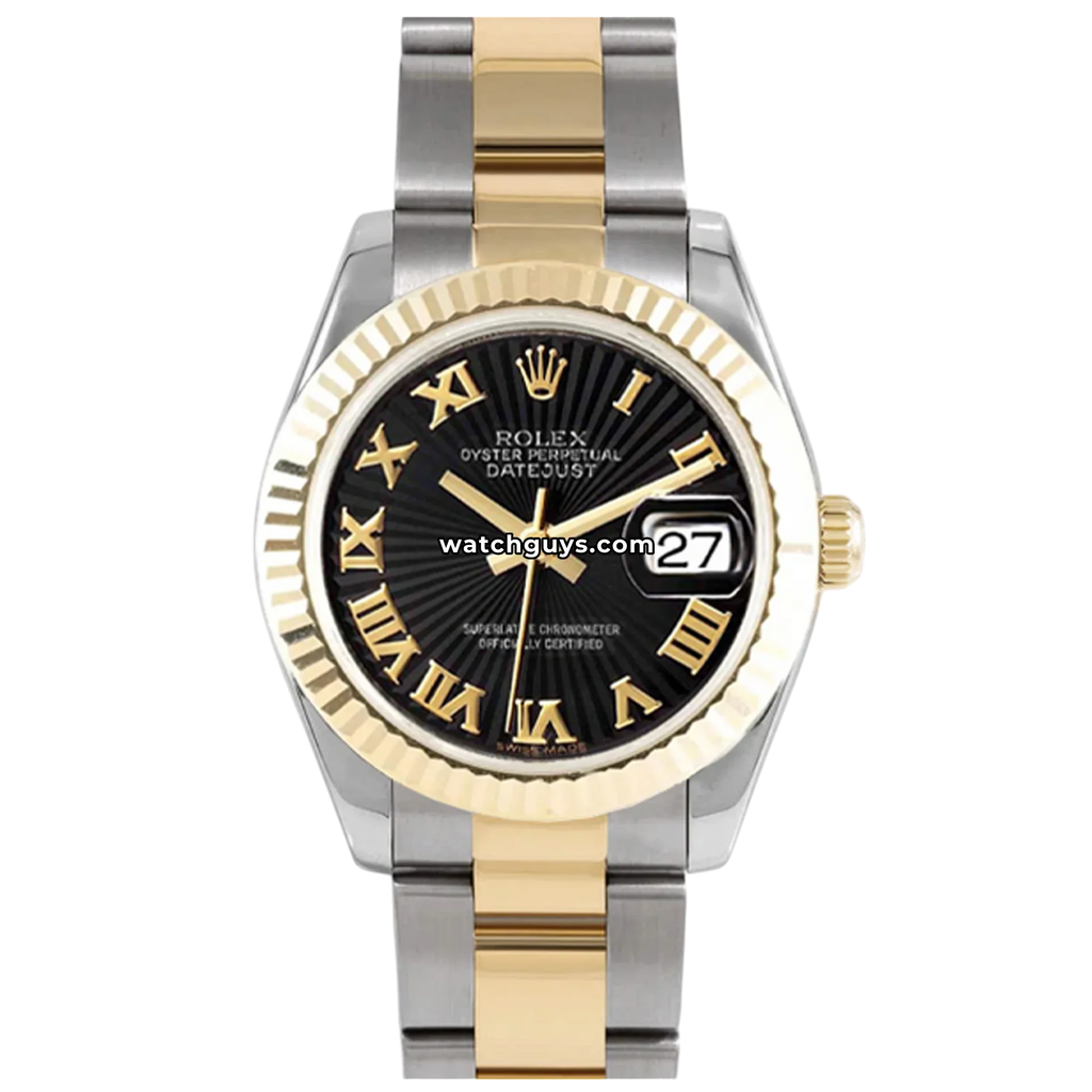 Rolex Datejust 178273 Black Sunbeam Roman