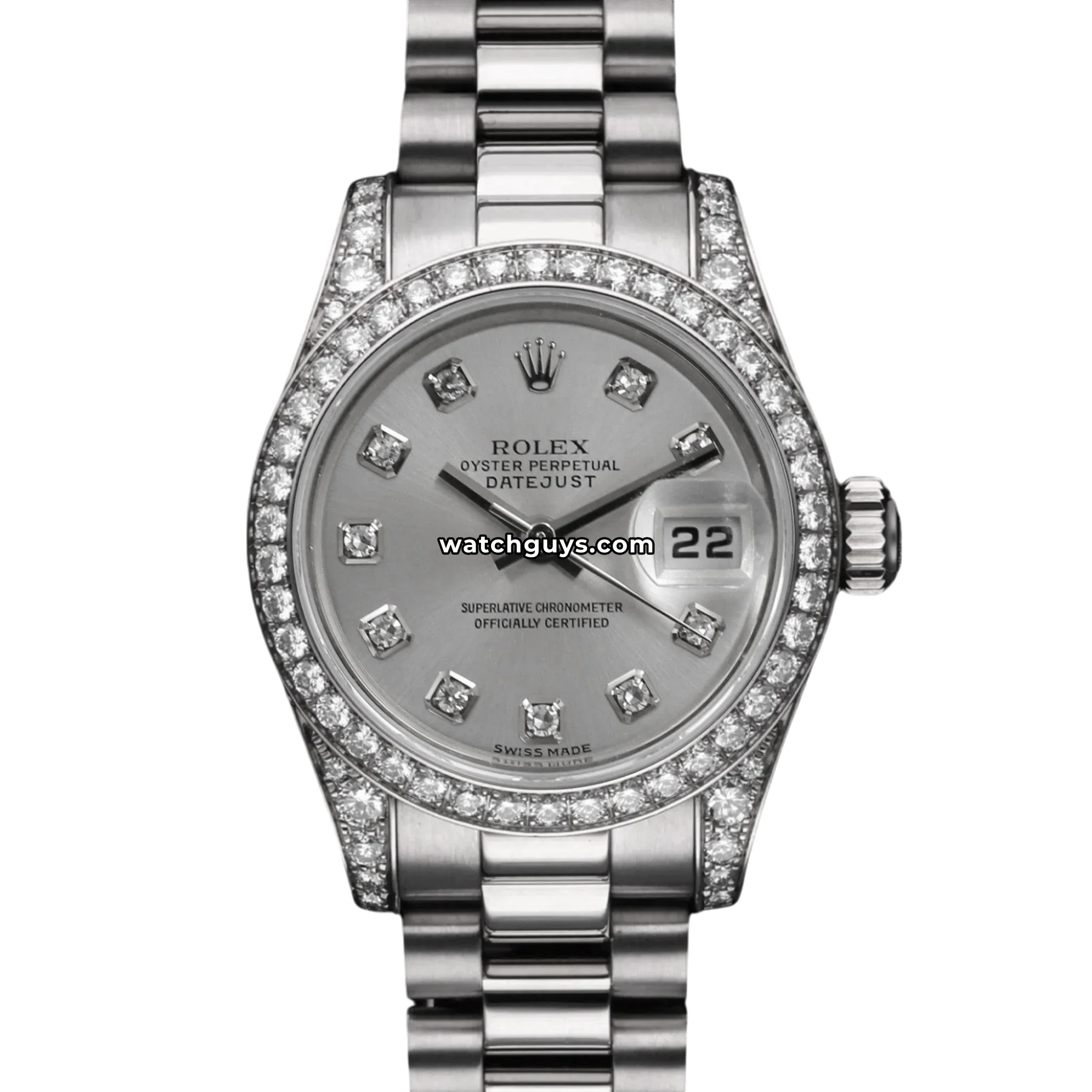 Rolex Datejust 179159 Silver Diamond President