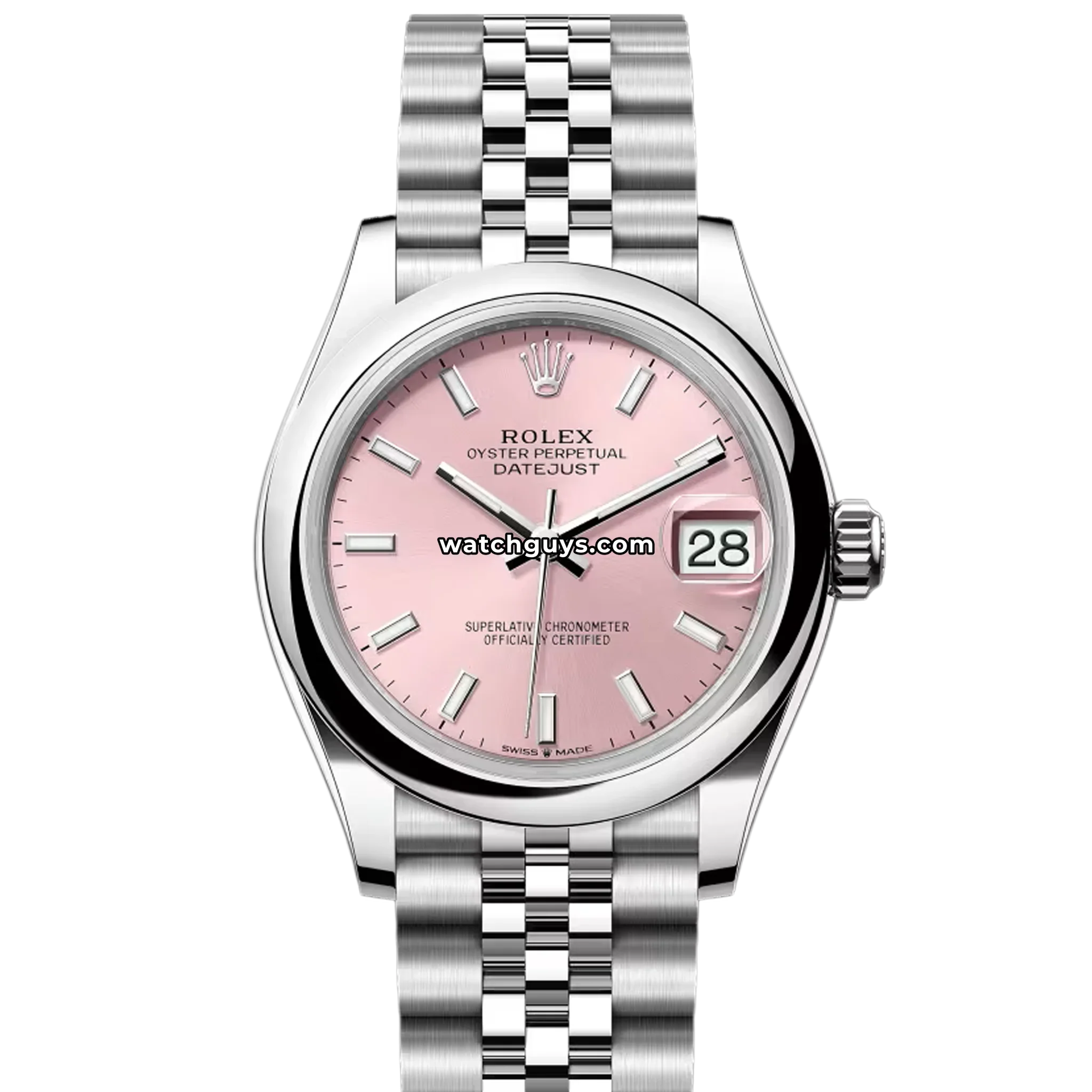 Rolex Datejust 278240 Pink Index Jubilee