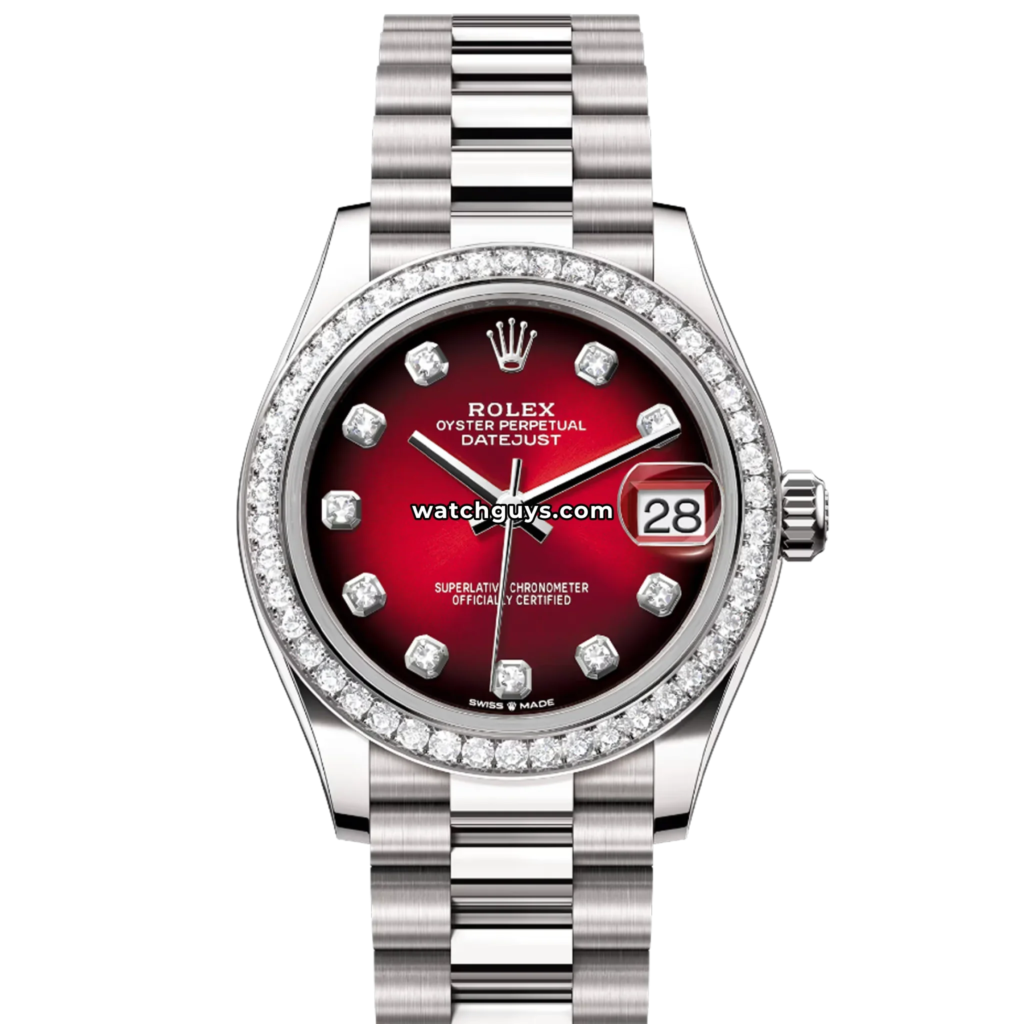 Rolex Datejust 278289RBR Red Ombre White Gold