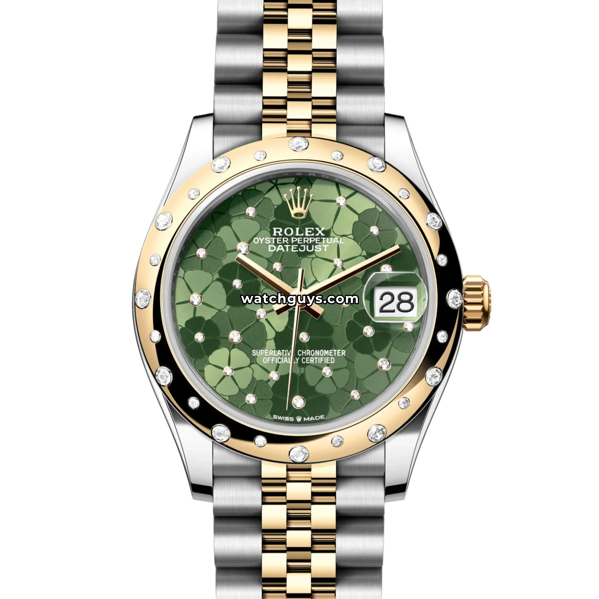 Rolex Datejust 278343RBR Green Floral Motif Diamond