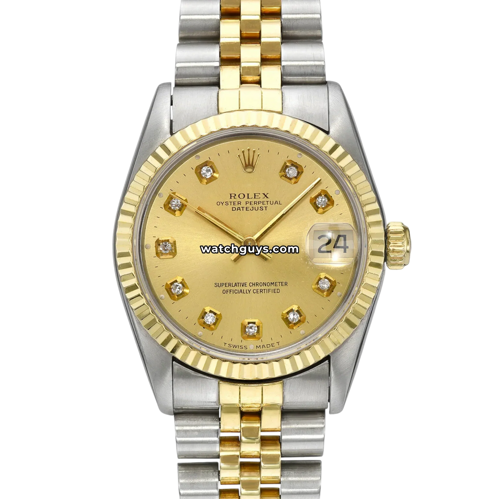Rolex Datejust 68273 Two Tone Champagne Diamond