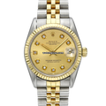 Rolex Datejust 68273 Two Tone Champagne Diamond