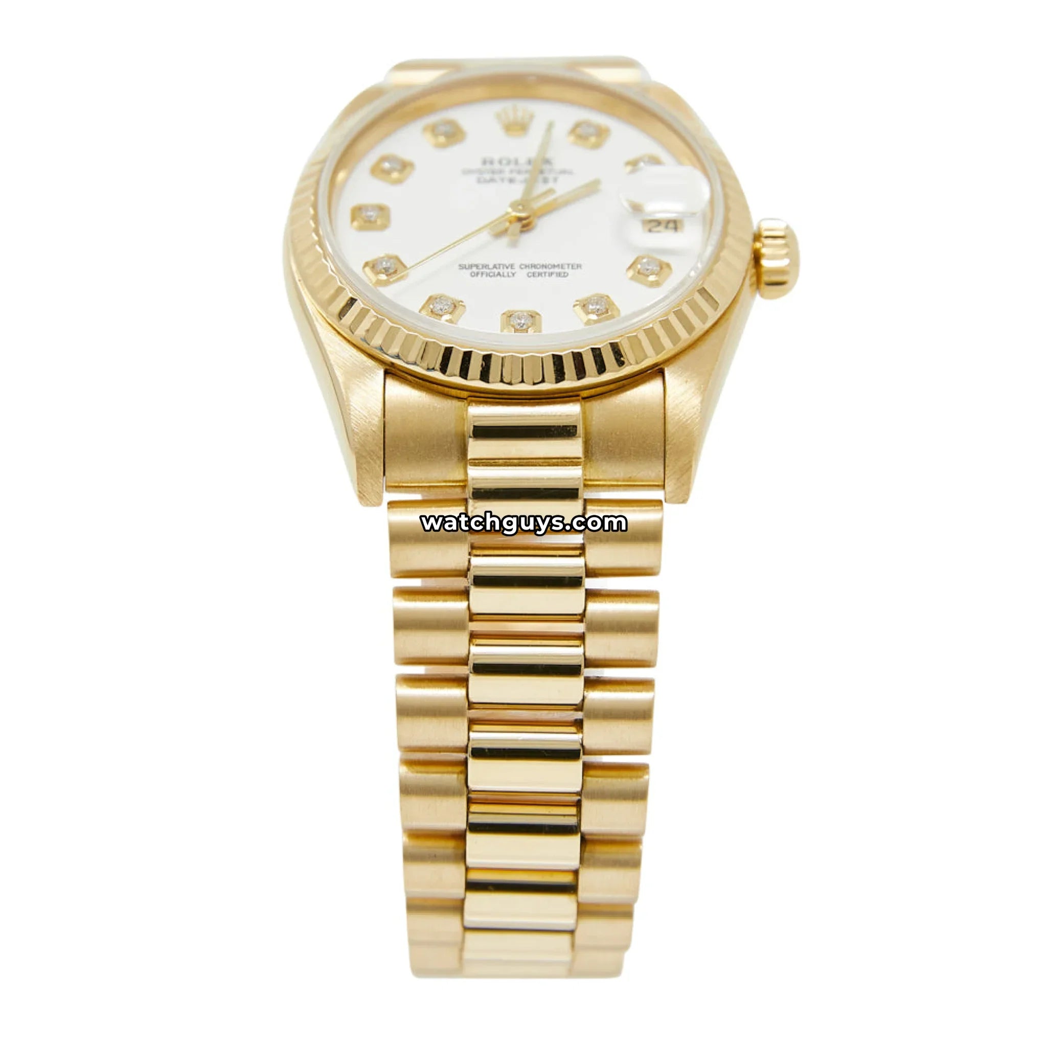 Rolex Datejust 68278 White Diamond President
