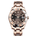 Rolex Datejust 81315 Chocolate Roman Diamond Bezel